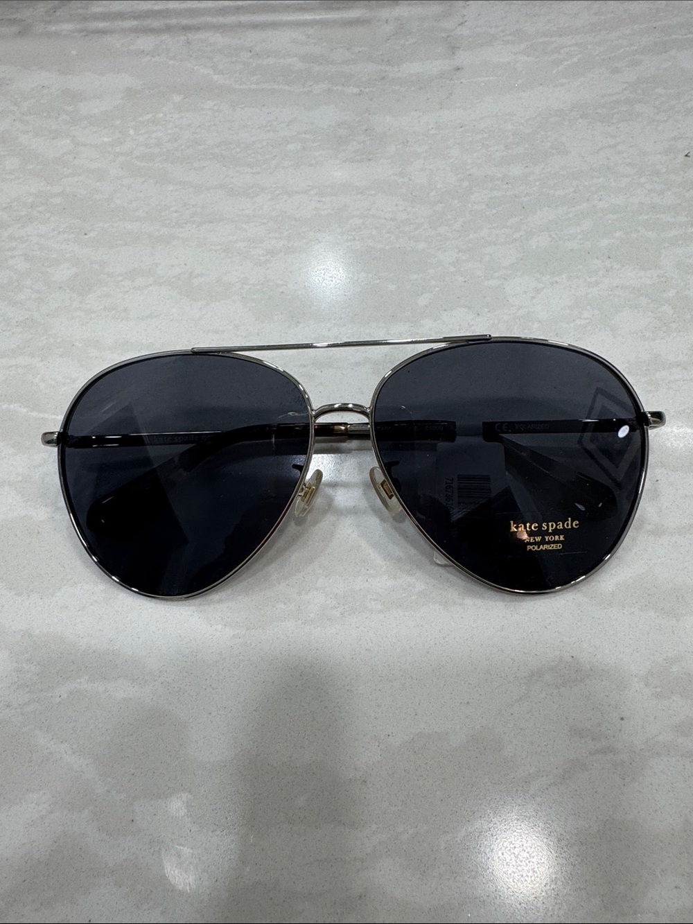Kate Spade NY
CAROLANE
Silver Tone Polarized
Aviator Sunglasses NWT